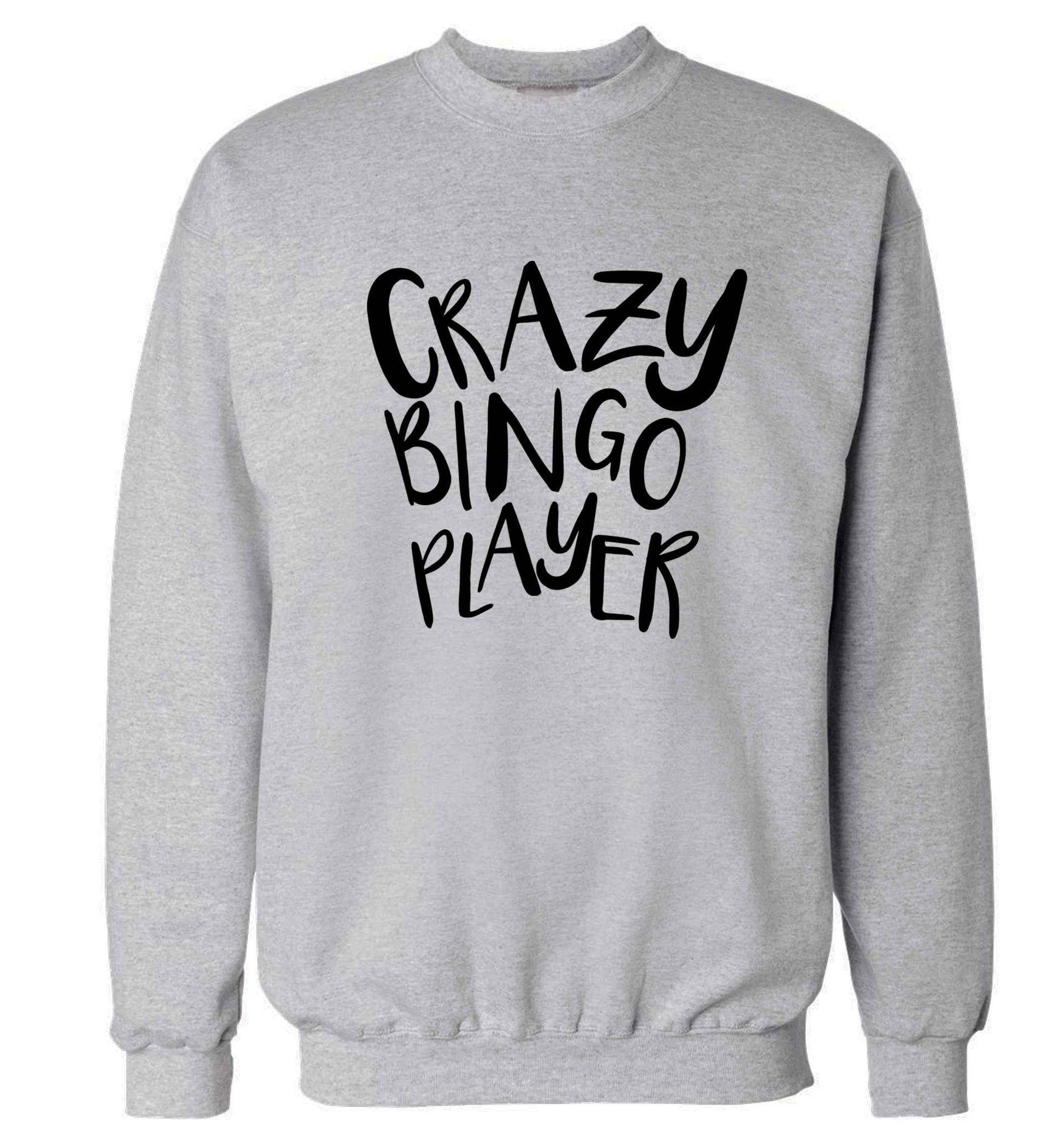 Crazy bingo player Adult's unisex grey Sweater 2XL