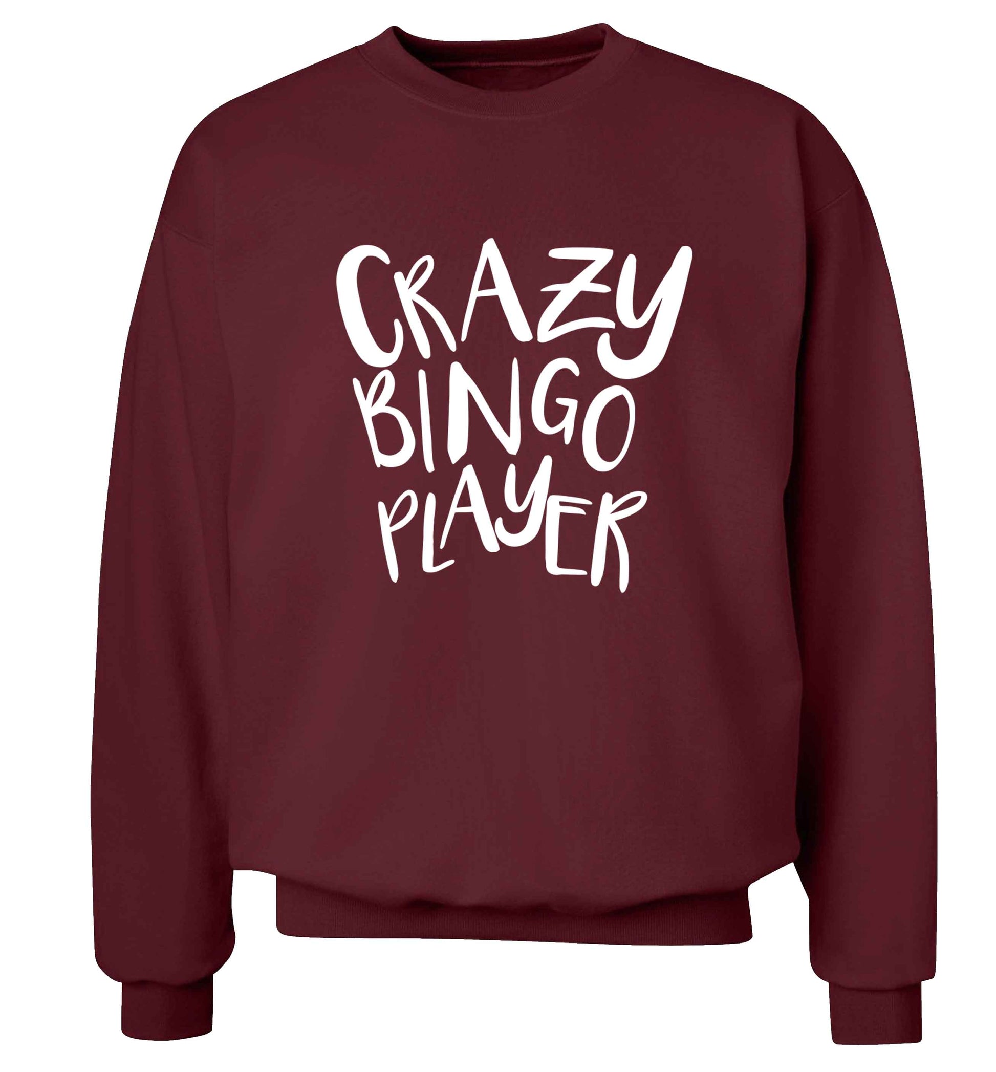 Crazy bingo player Adult's unisex maroon Sweater 2XL