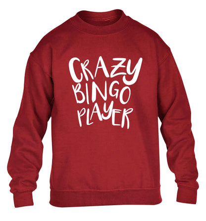 Crazy bingo player children's grey sweater 12-13 Years