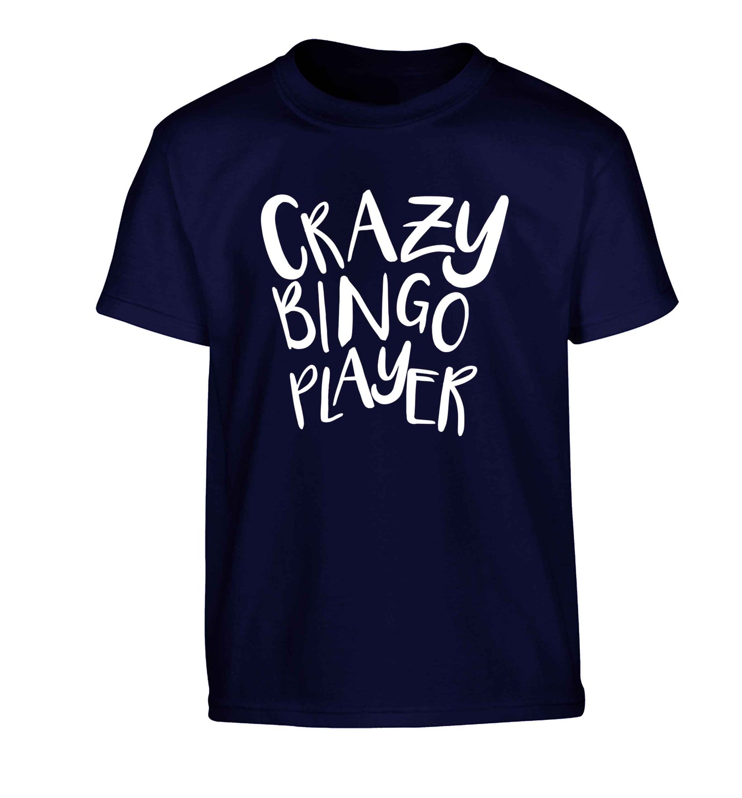 Crazy bingo player Children's navy Tshirt 12-13 Years