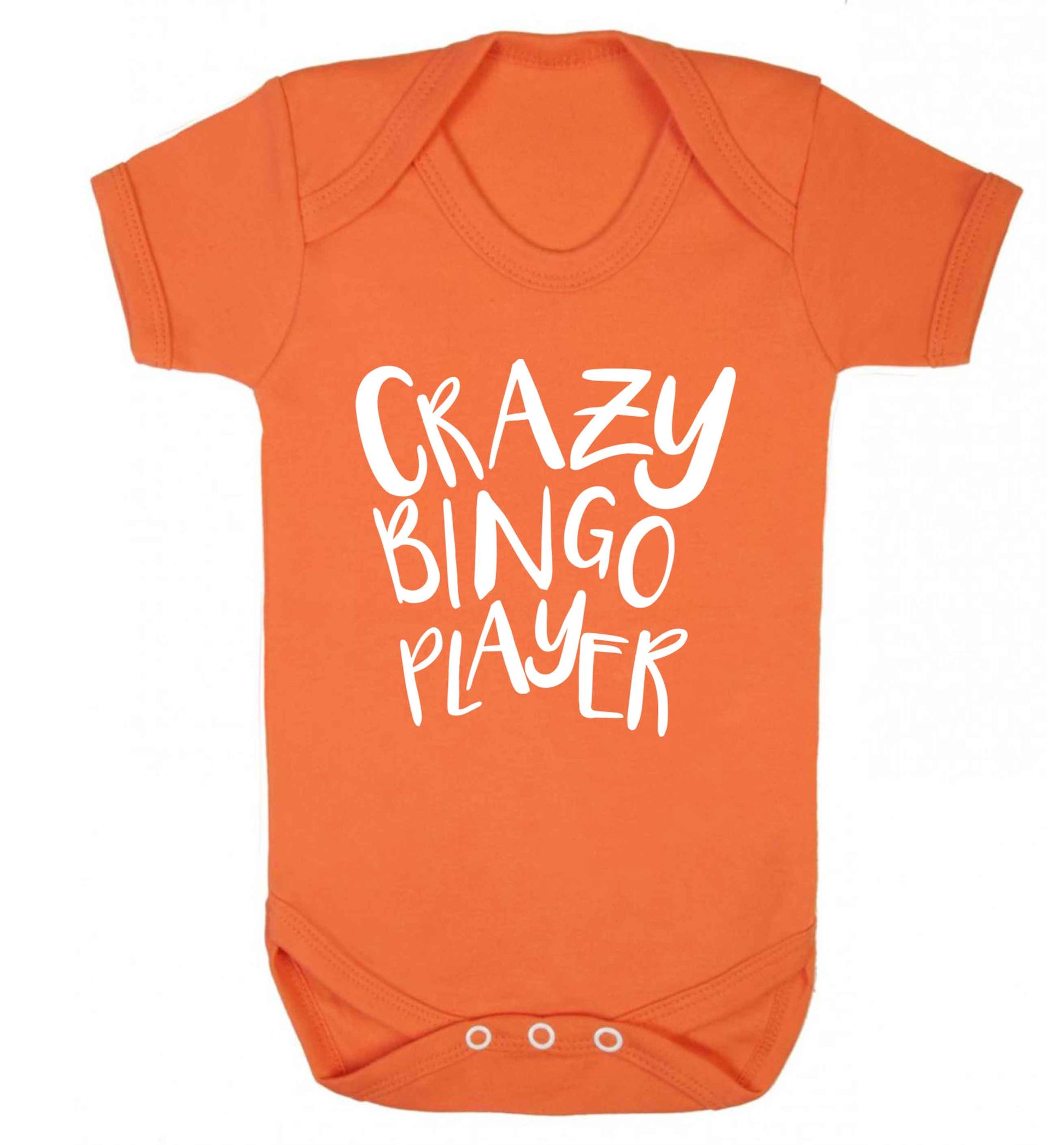 Crazy bingo player Baby Vest orange 18-24 months