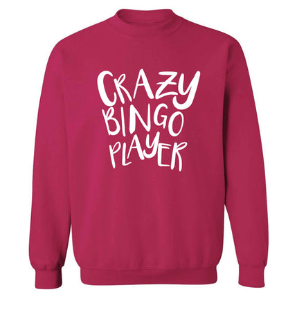 Crazy bingo player Adult's unisex pink Sweater 2XL