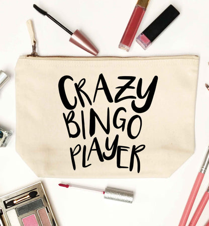 Crazy bingo player natural makeup bag
