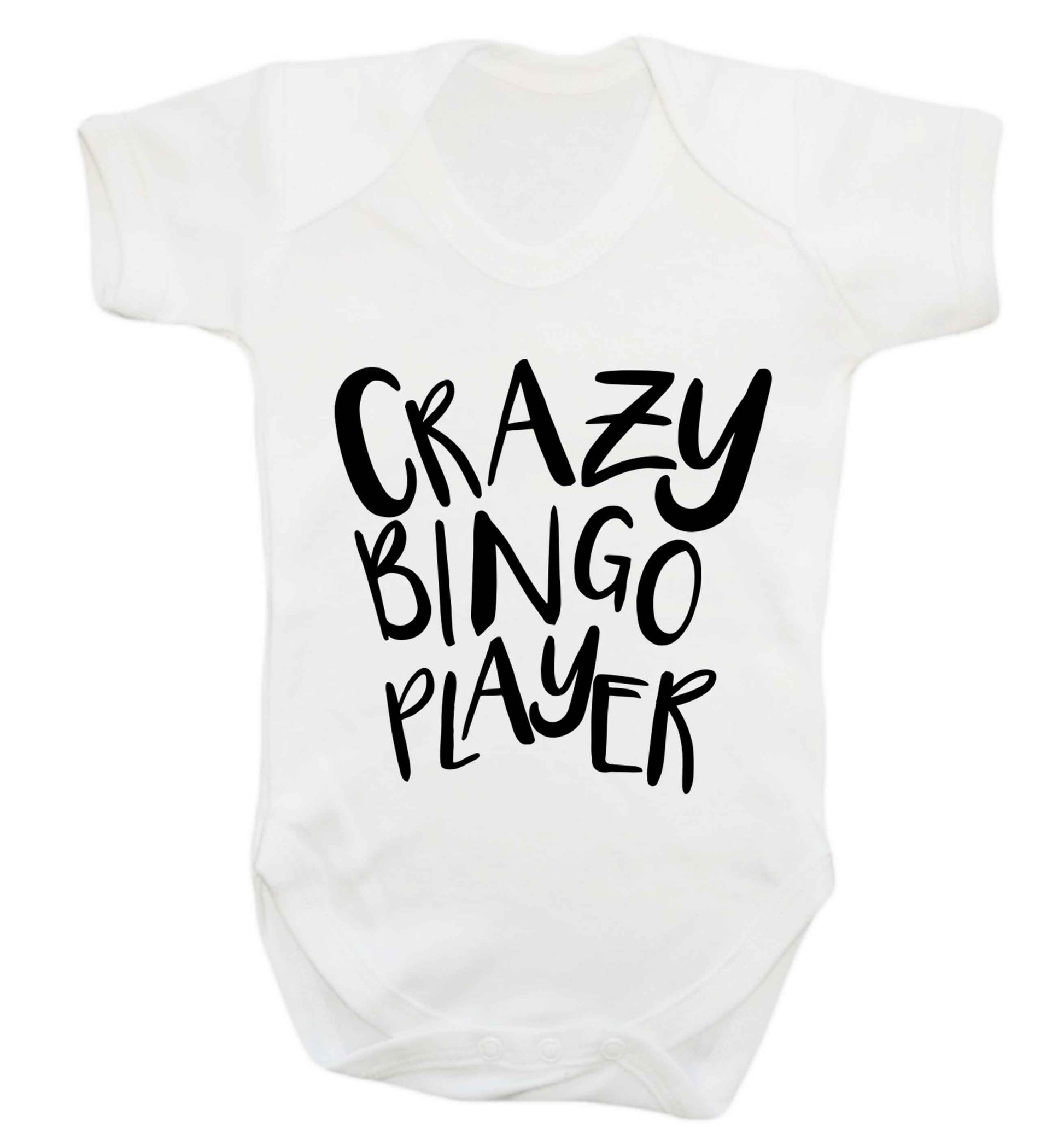 Crazy bingo player Baby Vest white 18-24 months