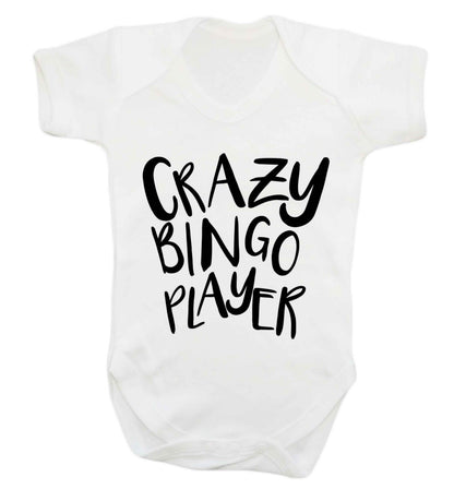 Crazy bingo player Baby Vest white 18-24 months