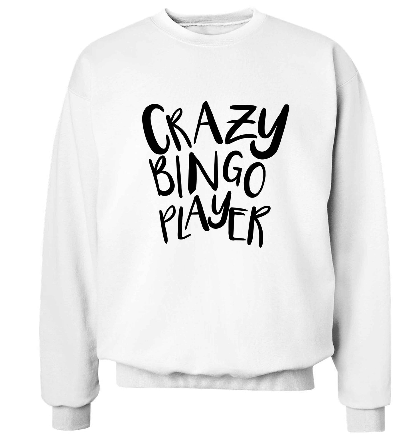 Crazy bingo player Adult's unisex white Sweater 2XL