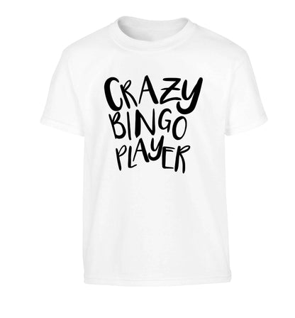 Crazy bingo player Children's white Tshirt 12-13 Years