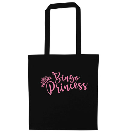 Bingo princess black tote bag