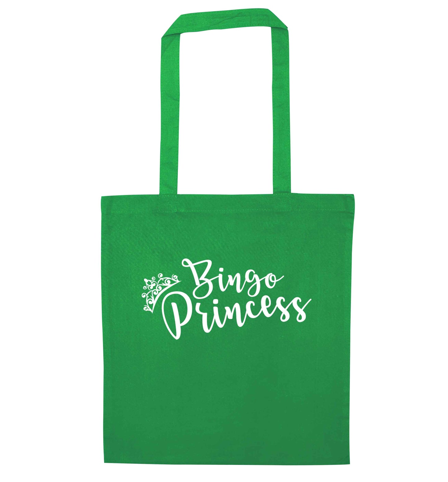 Bingo princess green tote bag