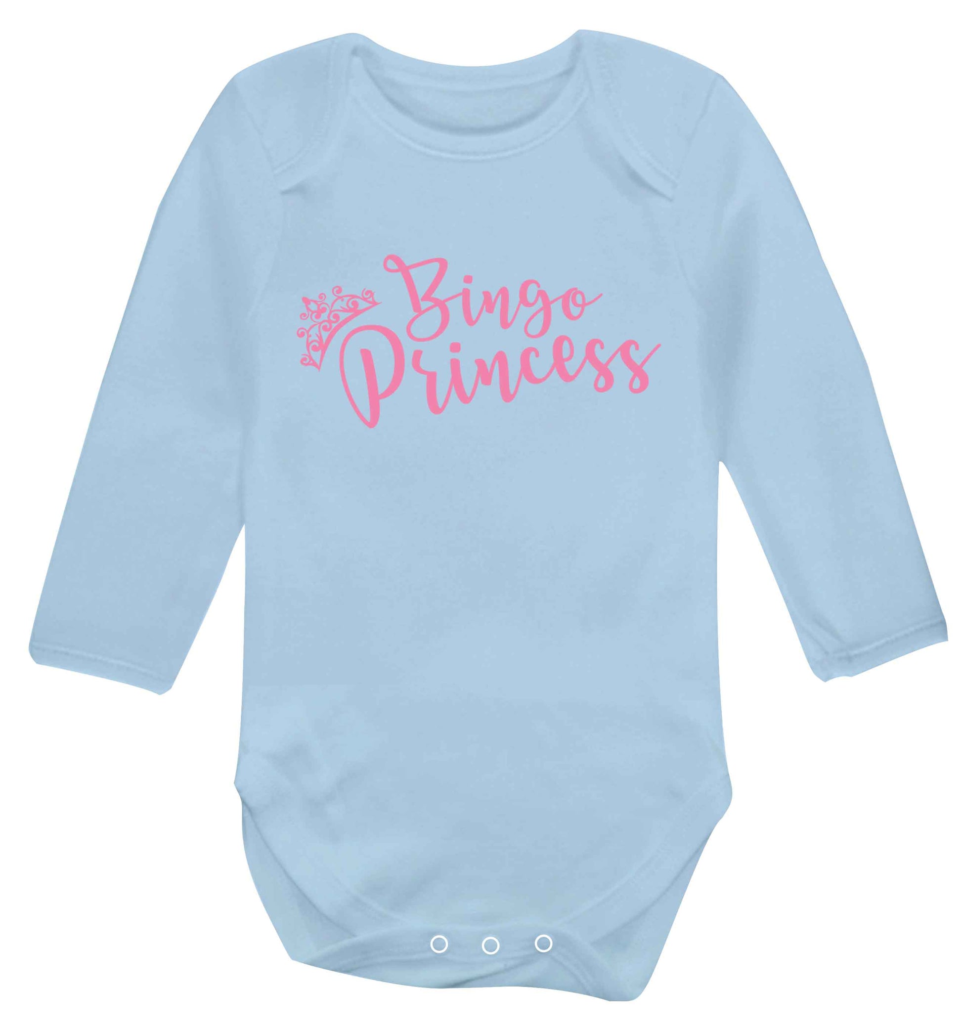 Bingo princess Baby Vest long sleeved pale blue 6-12 months