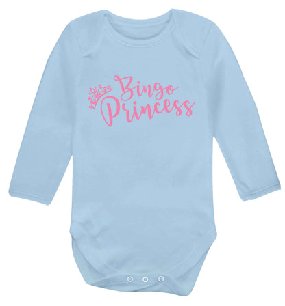 Bingo princess Baby Vest long sleeved pale blue 6-12 months