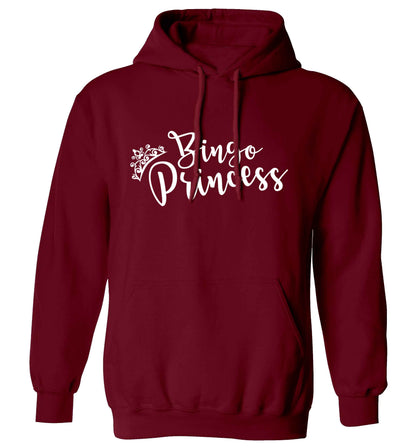 Bingo princess adults unisex maroon hoodie 2XL