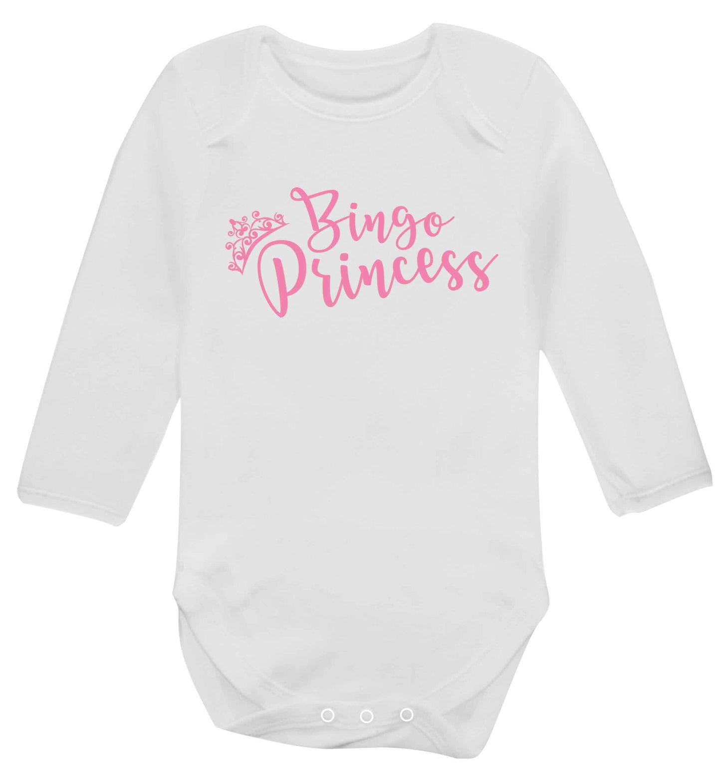 Bingo princess Baby Vest long sleeved white 6-12 months