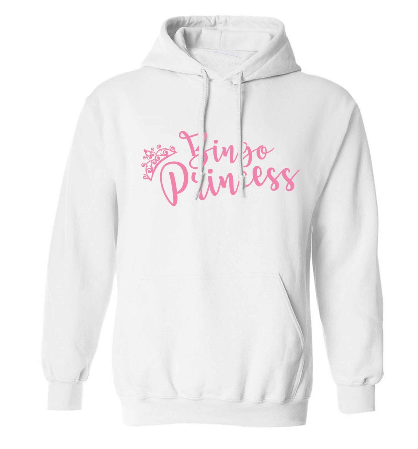 Bingo princess adults unisex white hoodie 2XL