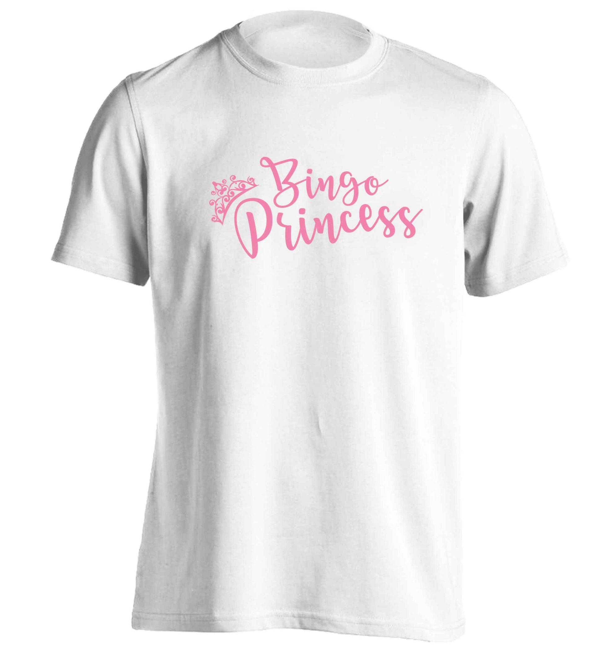 Bingo princess adults unisex white Tshirt 2XL