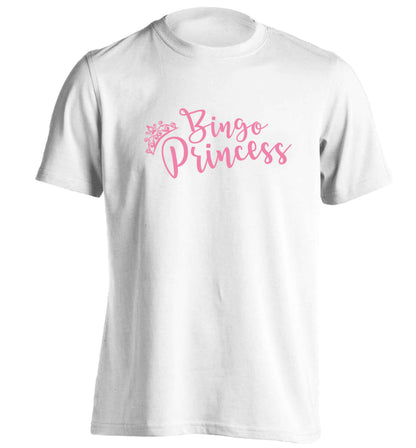 Bingo princess adults unisex white Tshirt 2XL