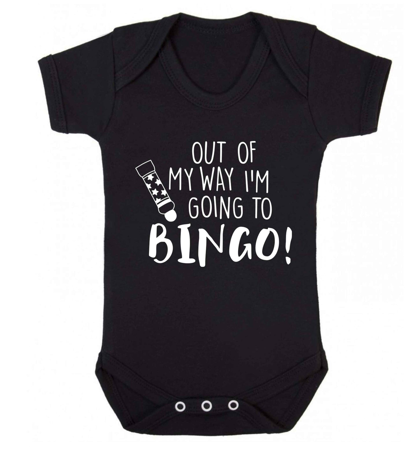 Out of my way I'm going to bingo Baby Vest black 18-24 months