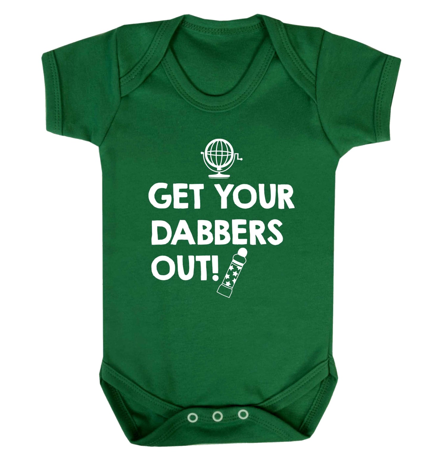 Get your dabbers out Baby Vest green 18-24 months