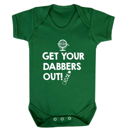 Get your dabbers out Baby Vest green 18-24 months