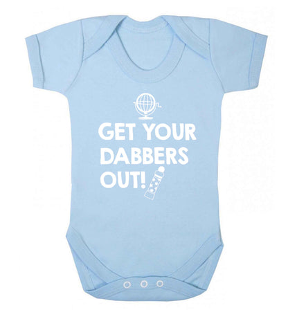 Get your dabbers out Baby Vest pale blue 18-24 months