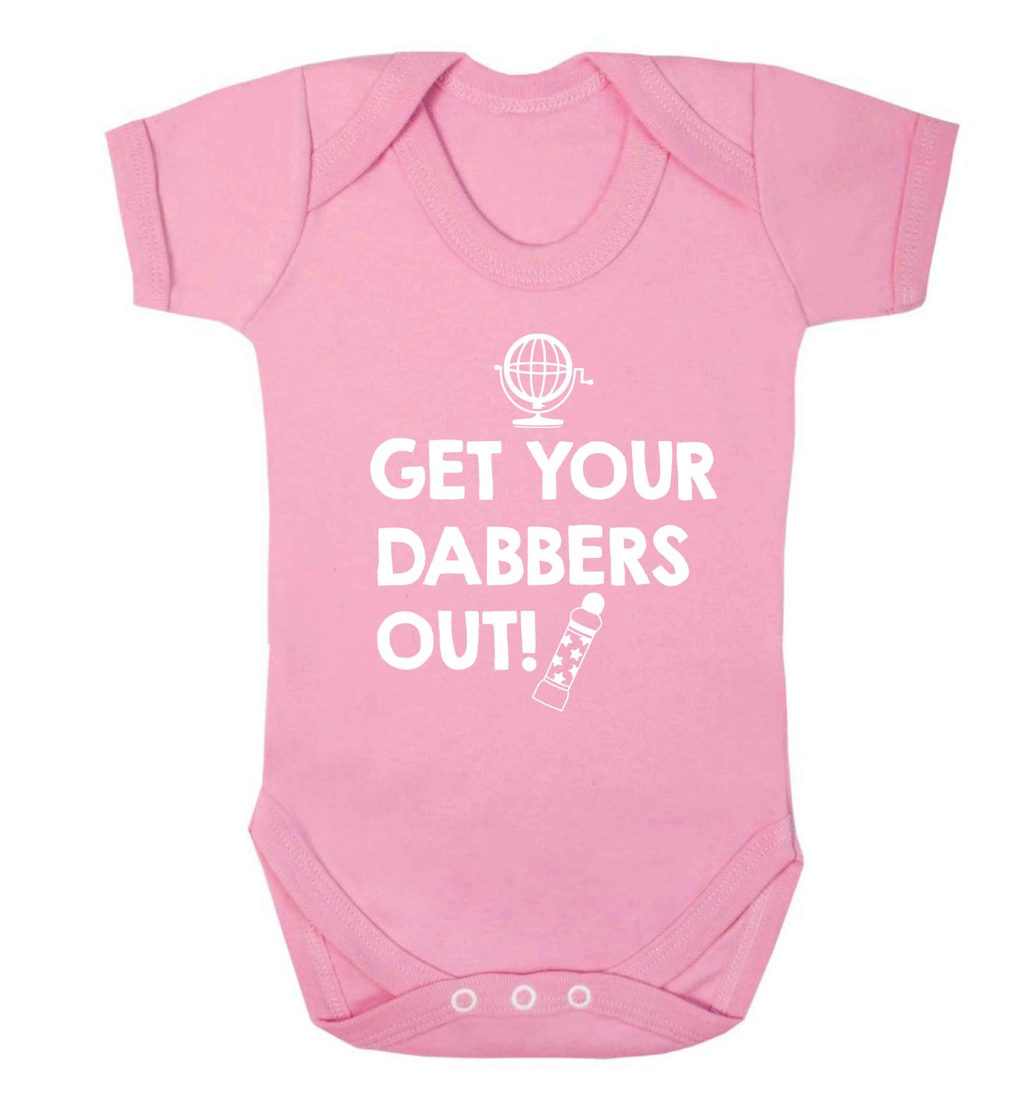 Get your dabbers out Baby Vest pale pink 18-24 months
