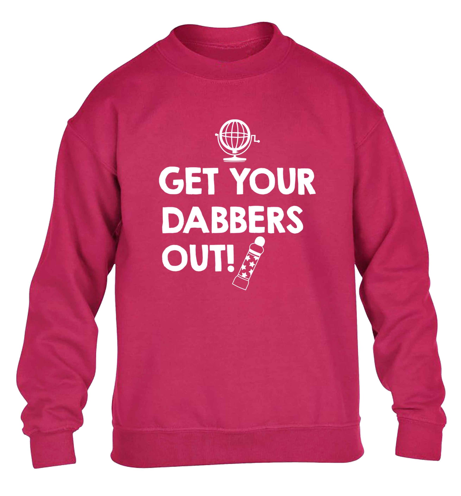 Get your dabbers out children's pink sweater 12-13 Years