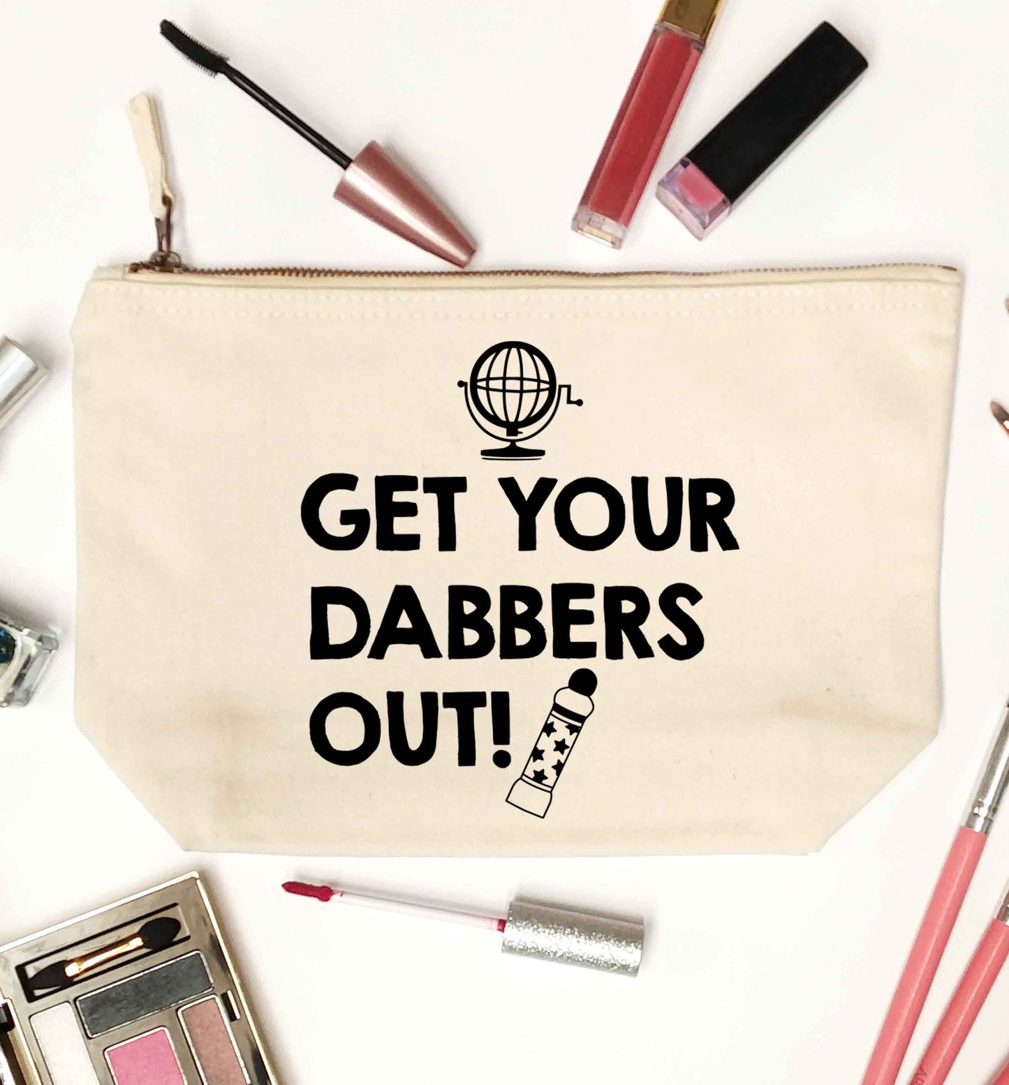 Get your dabbers out natural makeup bag