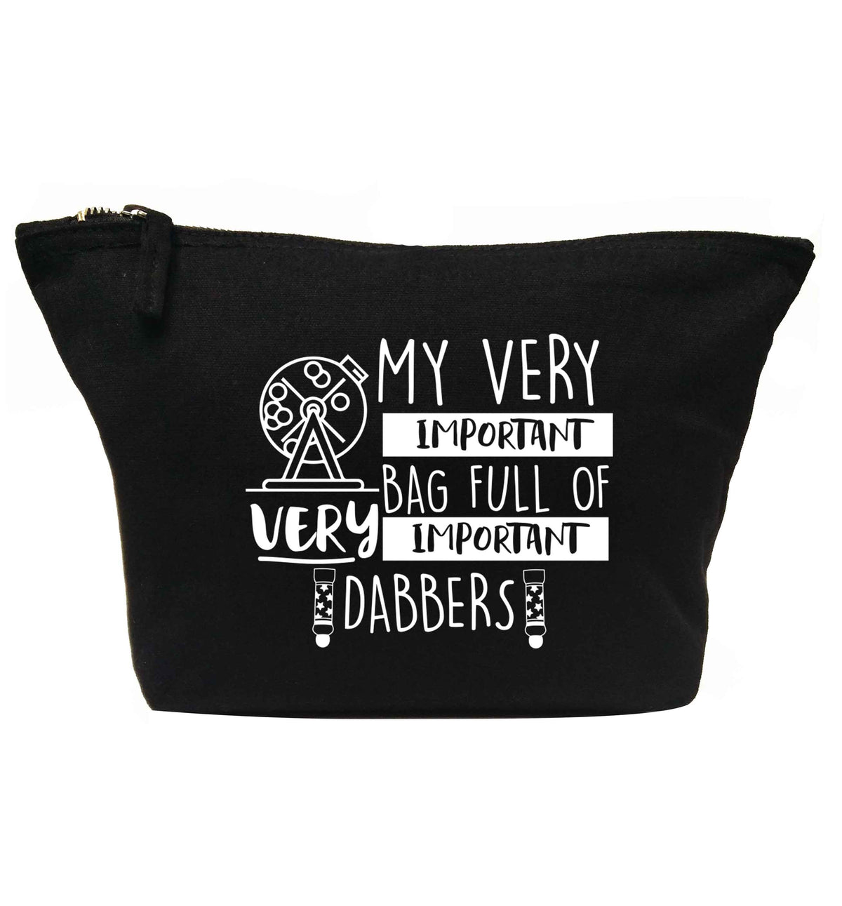My very important bag full of very important dabbers | makeup / wash bag