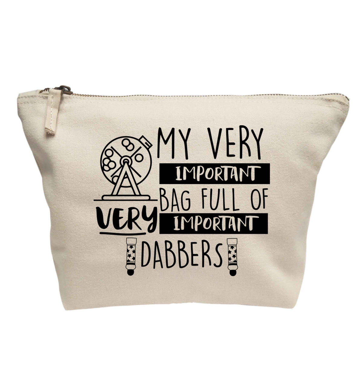 My very important bag full of very important dabbers | makeup / wash bag