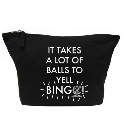 It takes a lot of balls to yell bingo! | makeup / wash bag