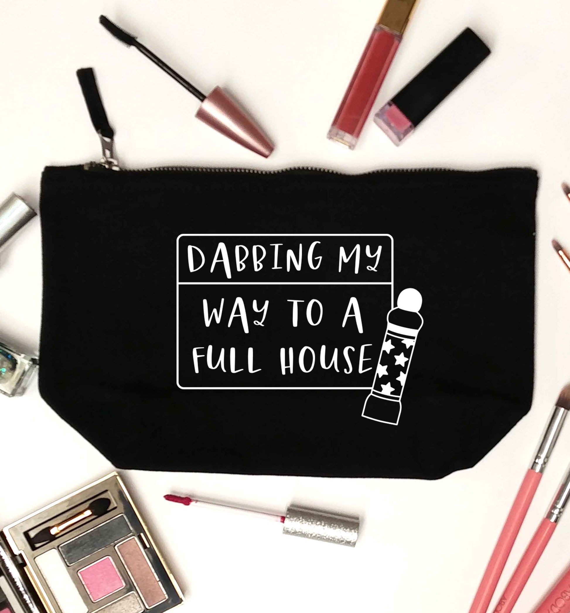 Dabbing my way to a full house black makeup bag