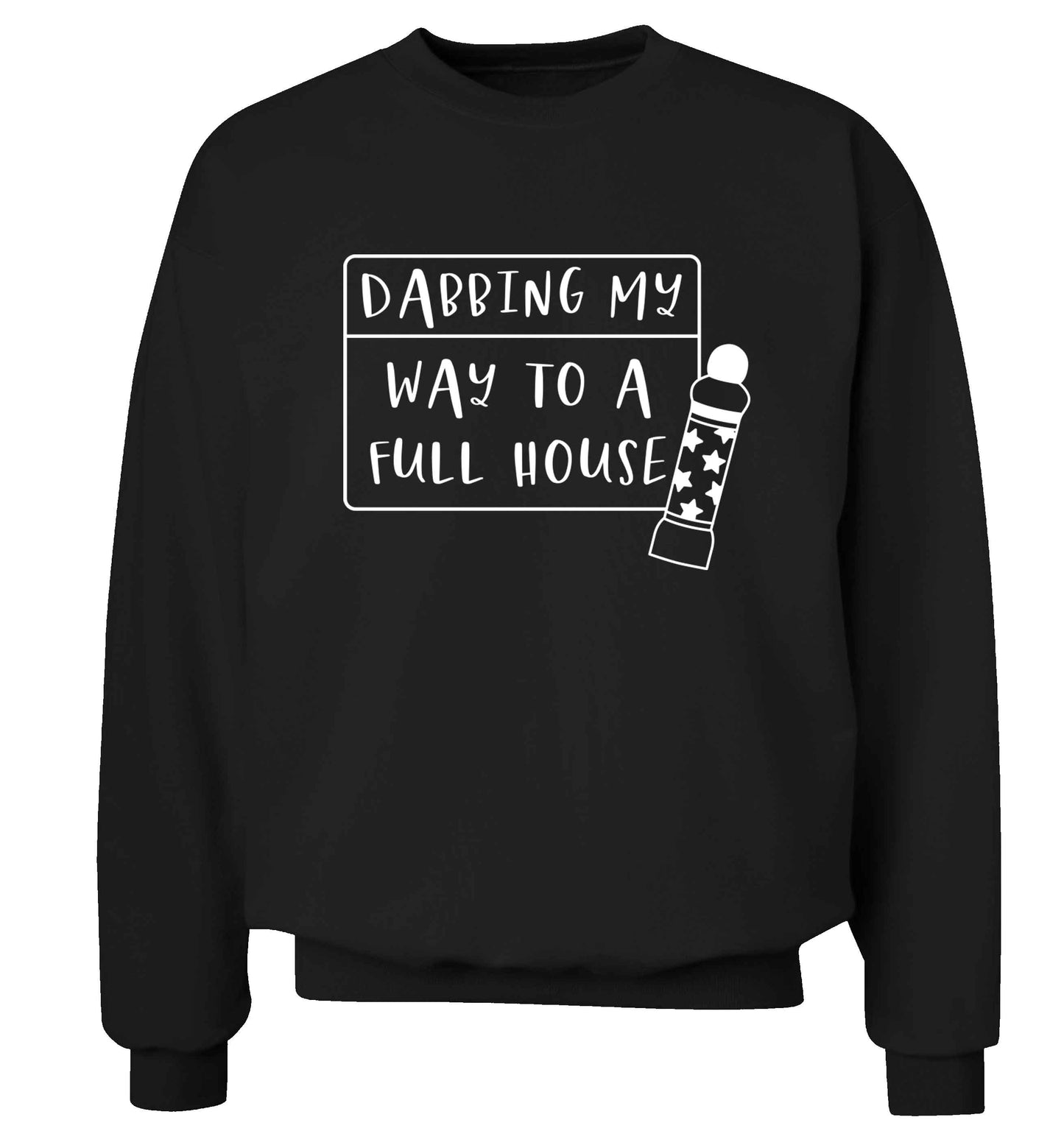 Dabbing my way to a full house Adult's unisex black Sweater 2XL