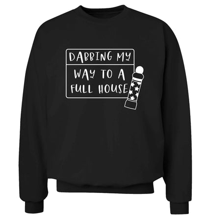 Dabbing my way to a full house Adult's unisex black Sweater 2XL