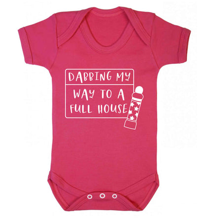 Dabbing my way to a full house Baby Vest dark pink 18-24 months