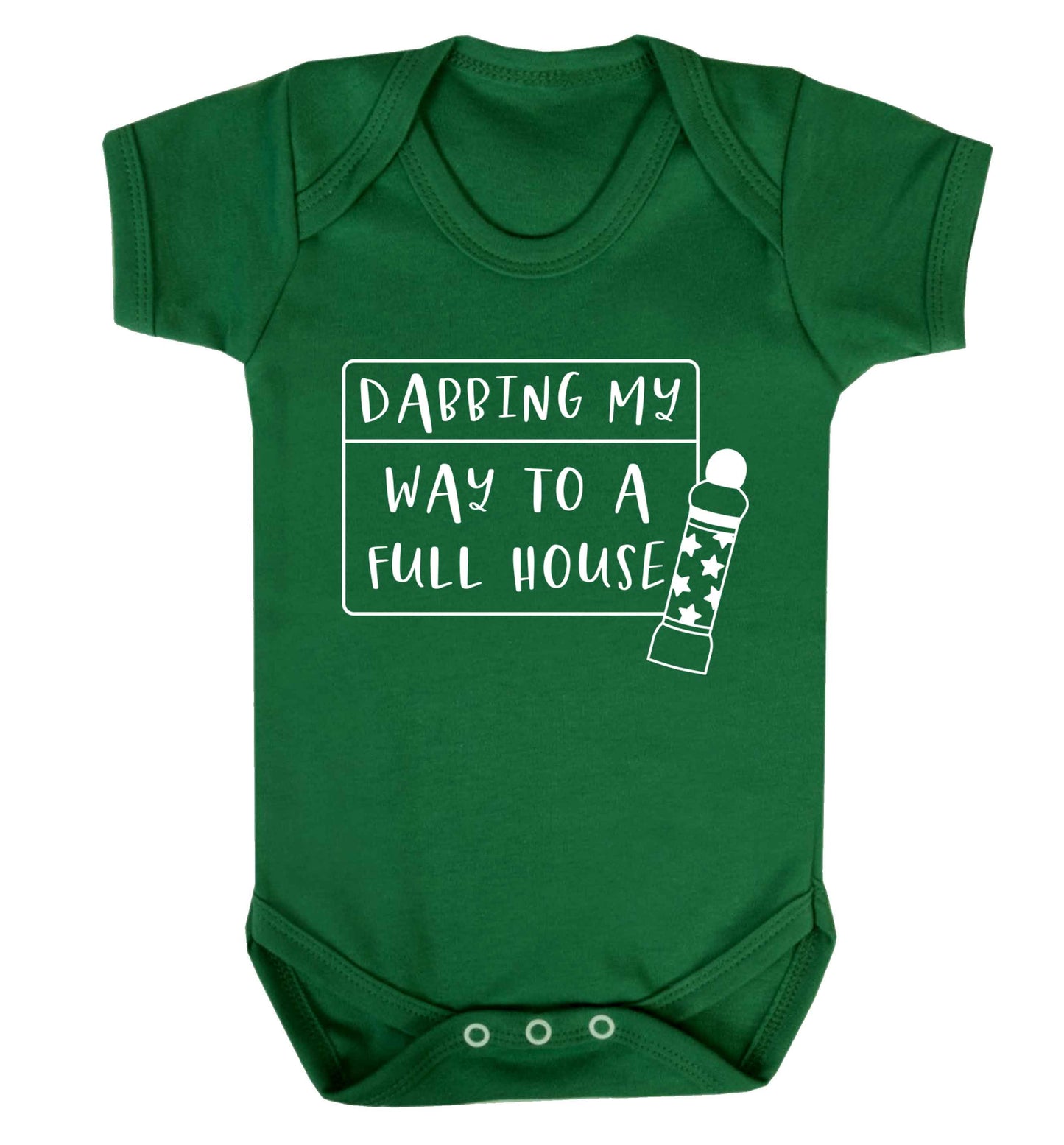 Dabbing my way to a full house Baby Vest green 18-24 months