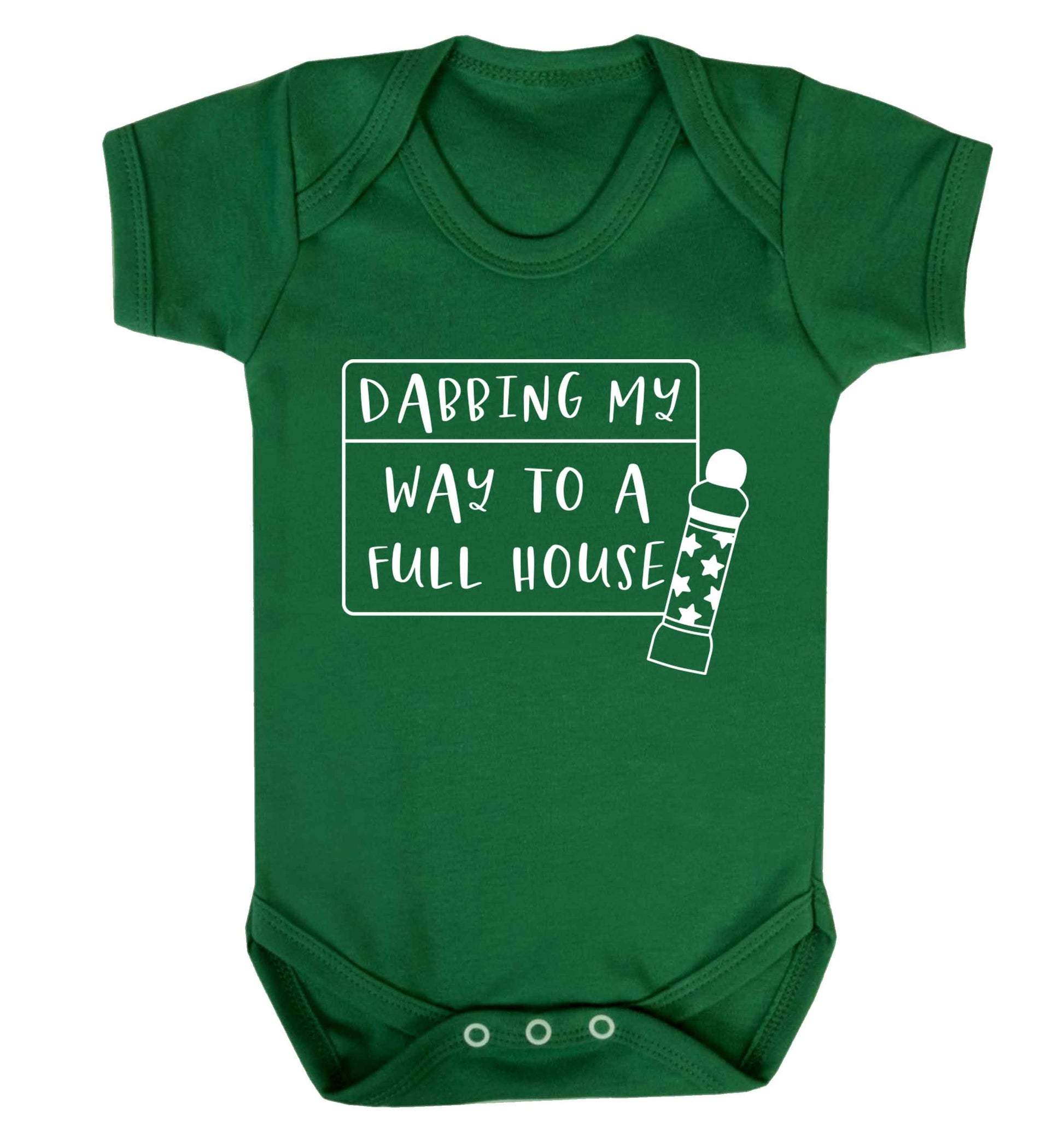 Dabbing my way to a full house Baby Vest green 18-24 months
