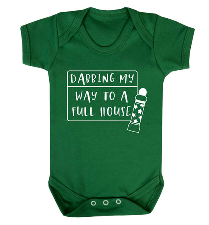 Dabbing my way to a full house Baby Vest green 18-24 months