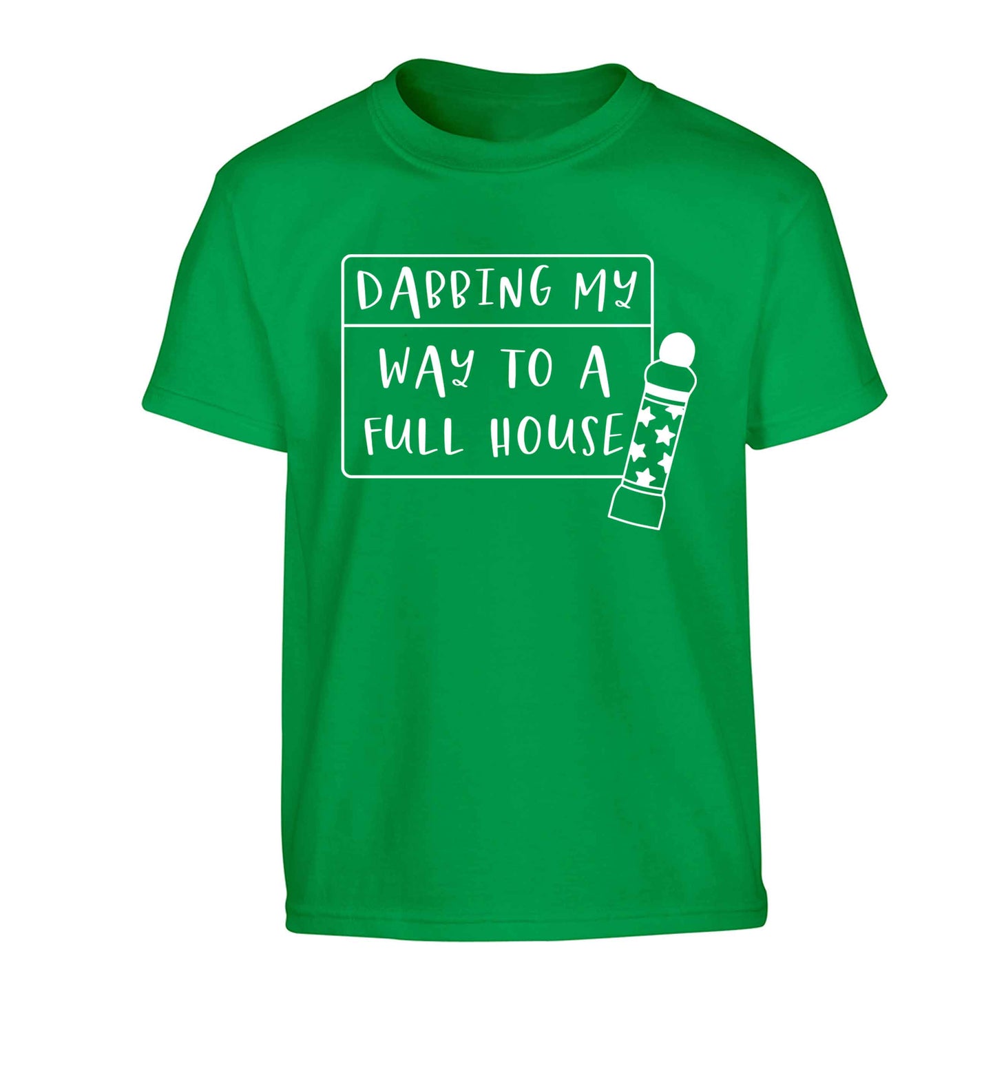 Dabbing my way to a full house Children's green Tshirt 12-13 Years