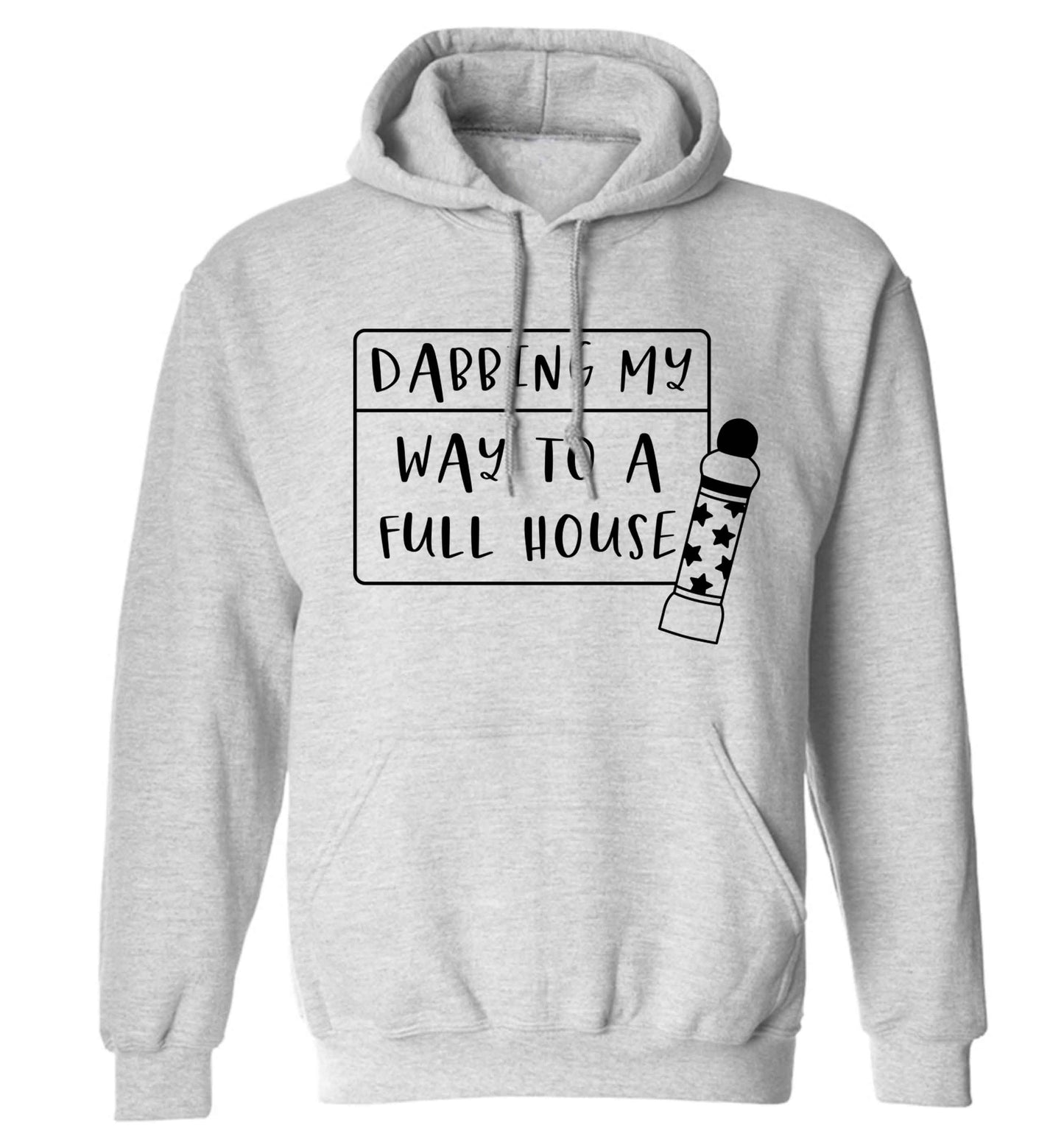Dabbing my way to a full house adults unisex grey hoodie 2XL