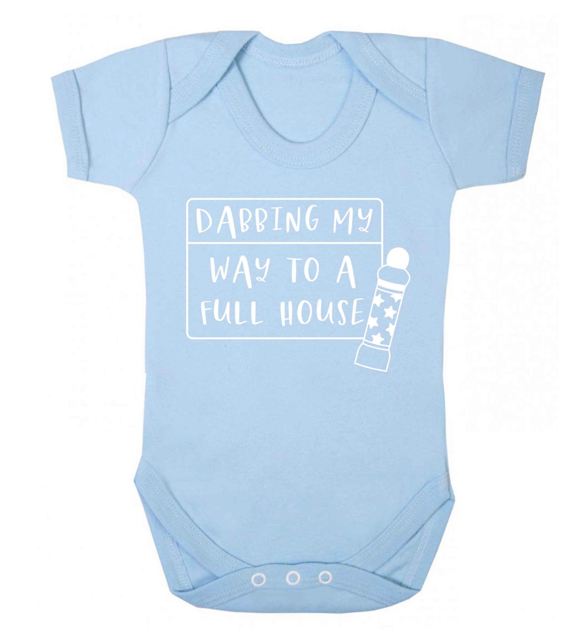 Dabbing my way to a full house Baby Vest pale blue 18-24 months