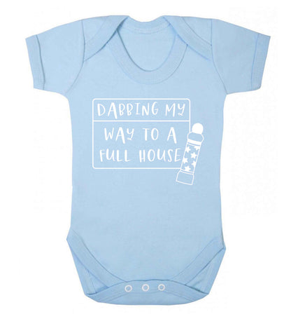 Dabbing my way to a full house Baby Vest pale blue 18-24 months