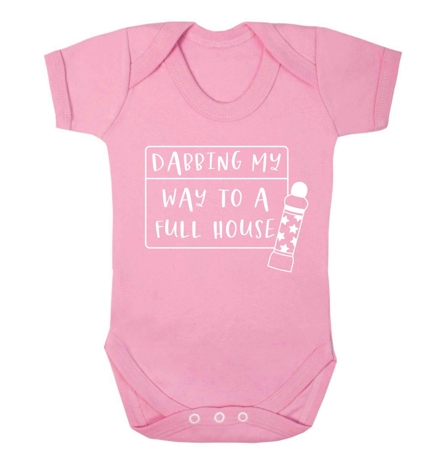 Dabbing my way to a full house Baby Vest pale pink 18-24 months