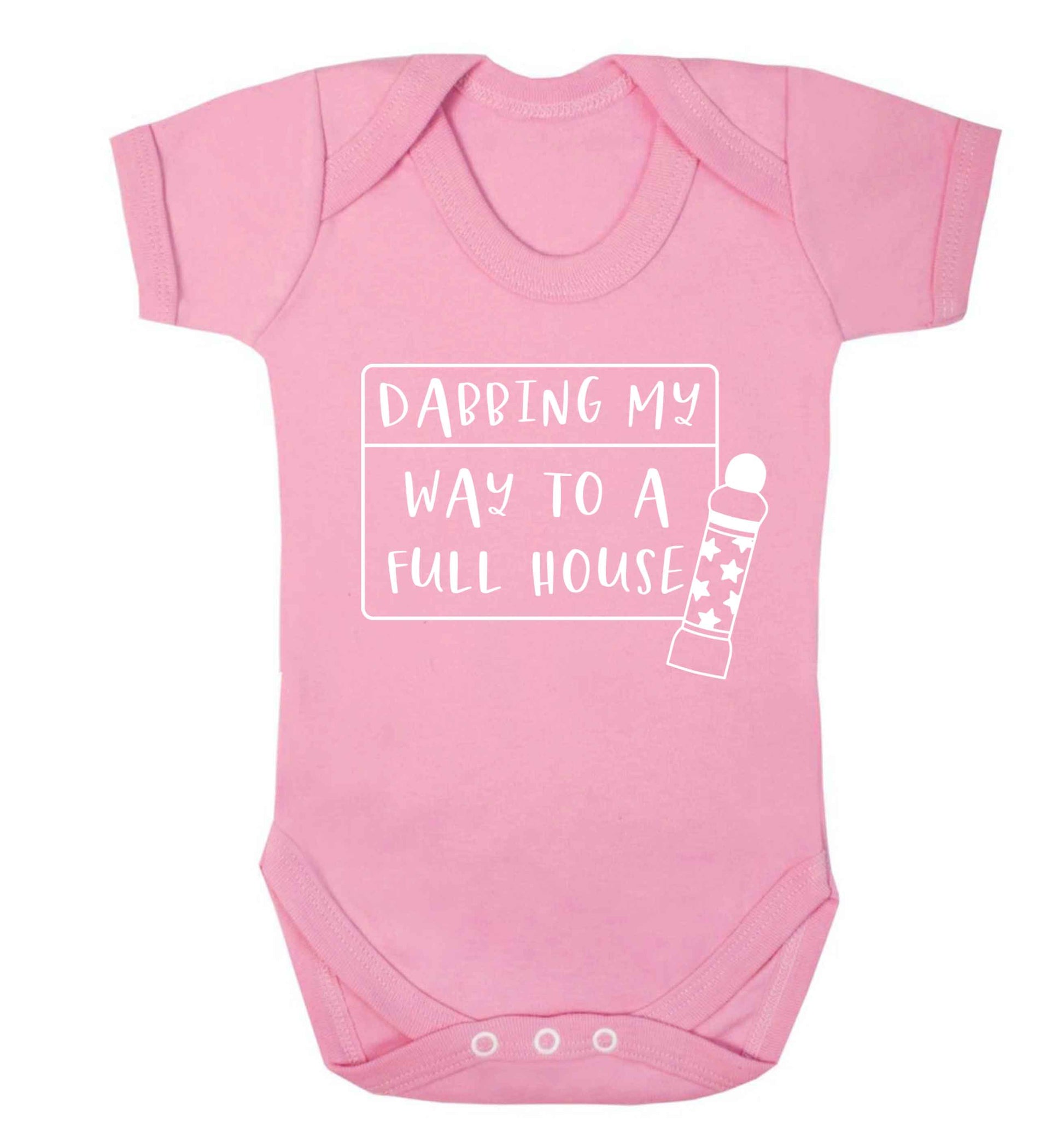 Dabbing my way to a full house Baby Vest pale pink 18-24 months