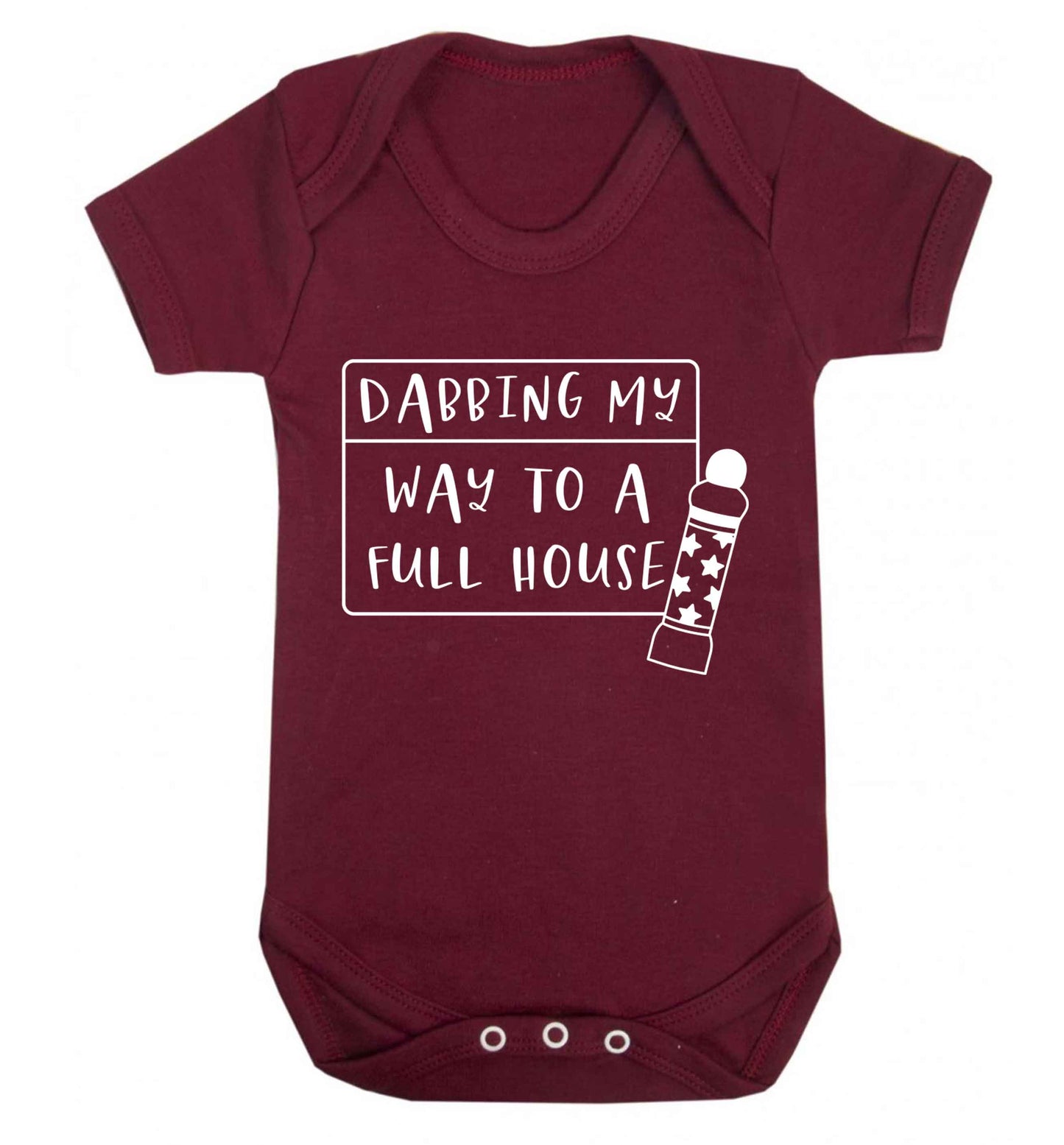 Dabbing my way to a full house Baby Vest maroon 18-24 months