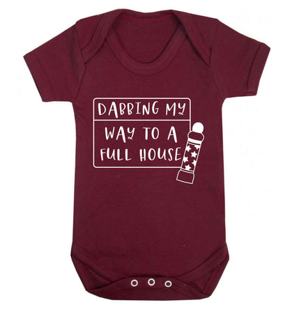 Dabbing my way to a full house Baby Vest maroon 18-24 months