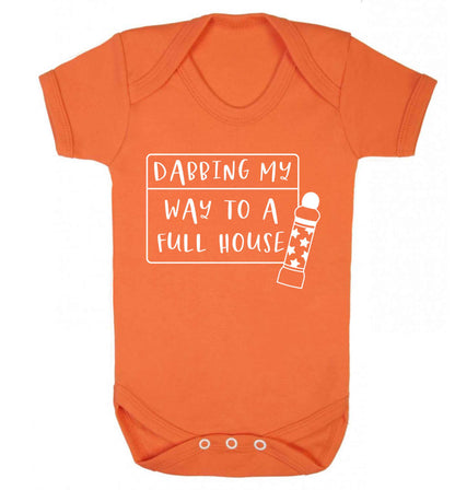 Dabbing my way to a full house Baby Vest orange 18-24 months