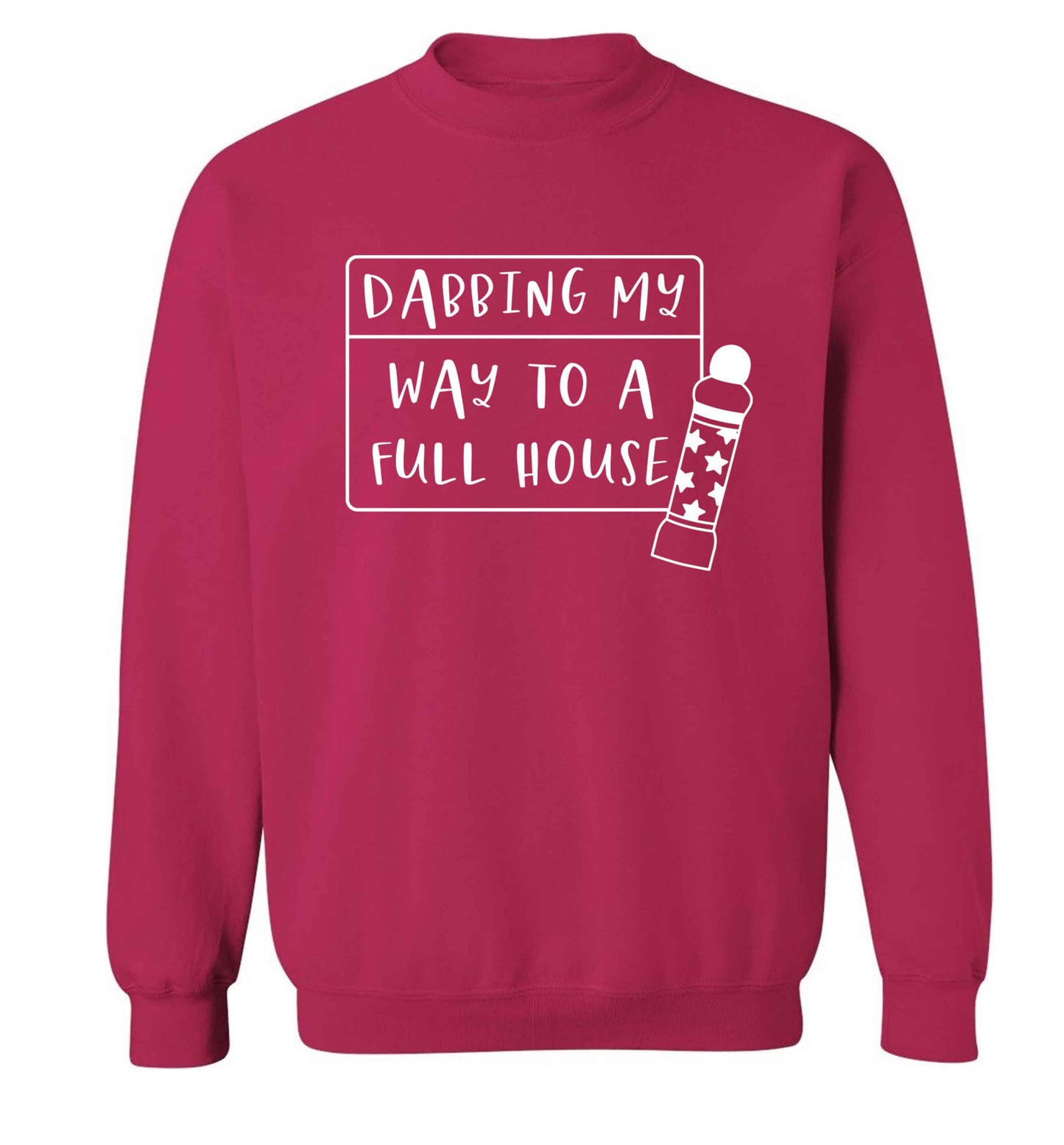 Dabbing my way to a full house Adult's unisex pink Sweater 2XL