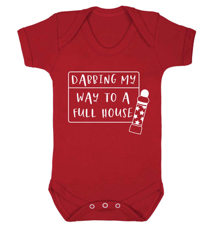 Dabbing my way to a full house Baby Vest red 18-24 months