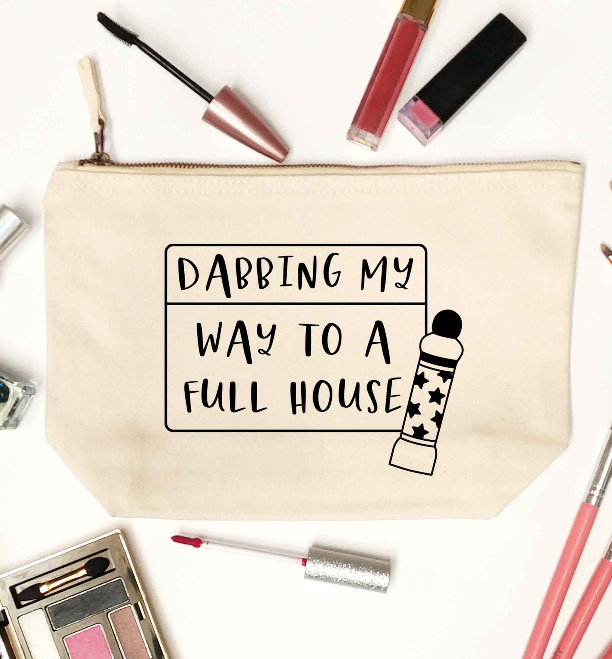 Dabbing my way to a full house natural makeup bag