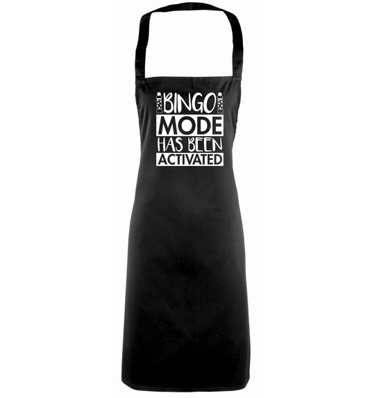 Bingo mode has been activated black apron